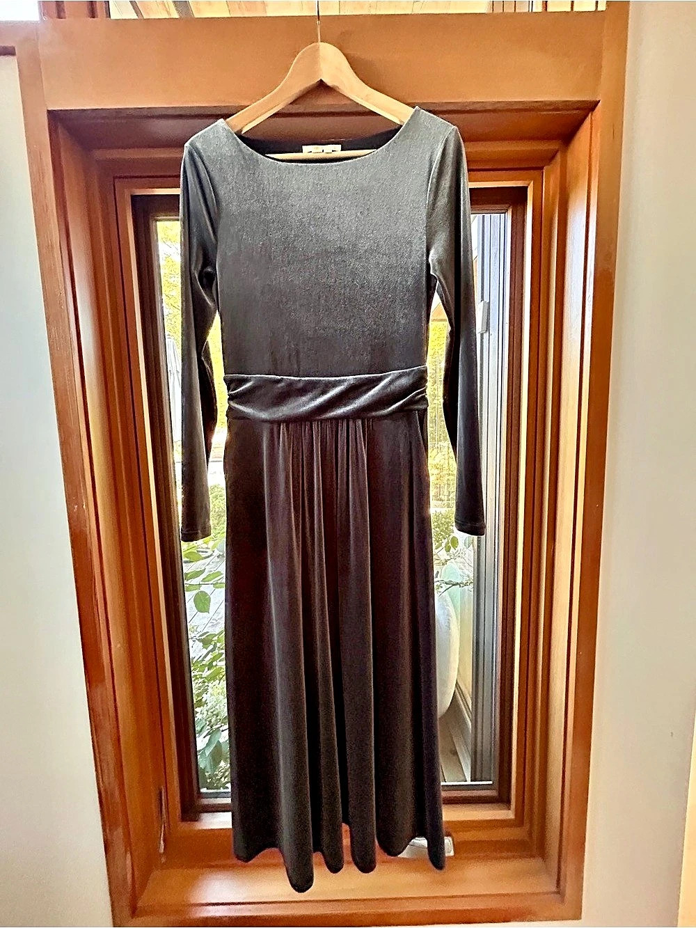 Black Long Sleeve Maxi Dress Like New